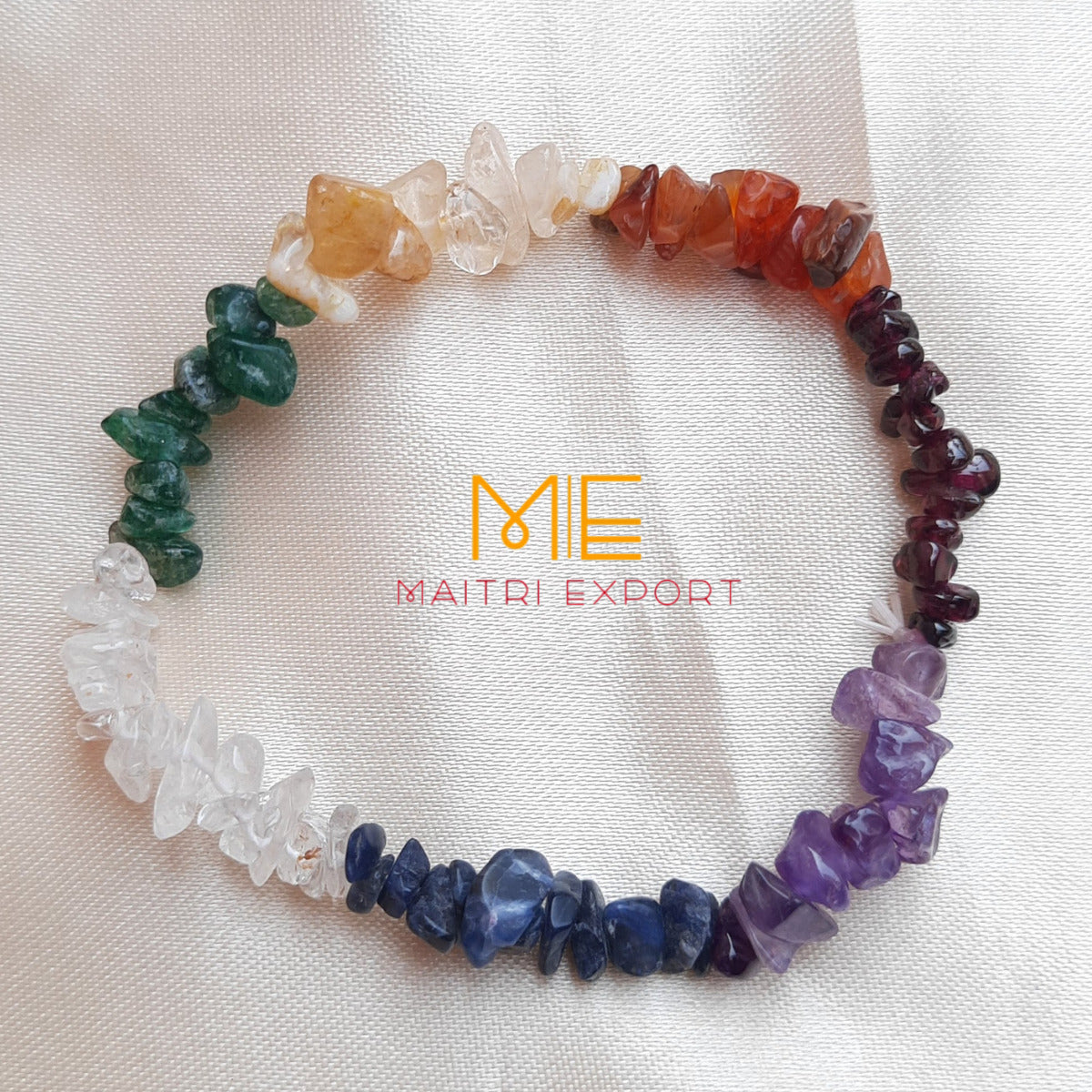 Crystal chips stretchable bracelet-Maitri Export | Crystals Store