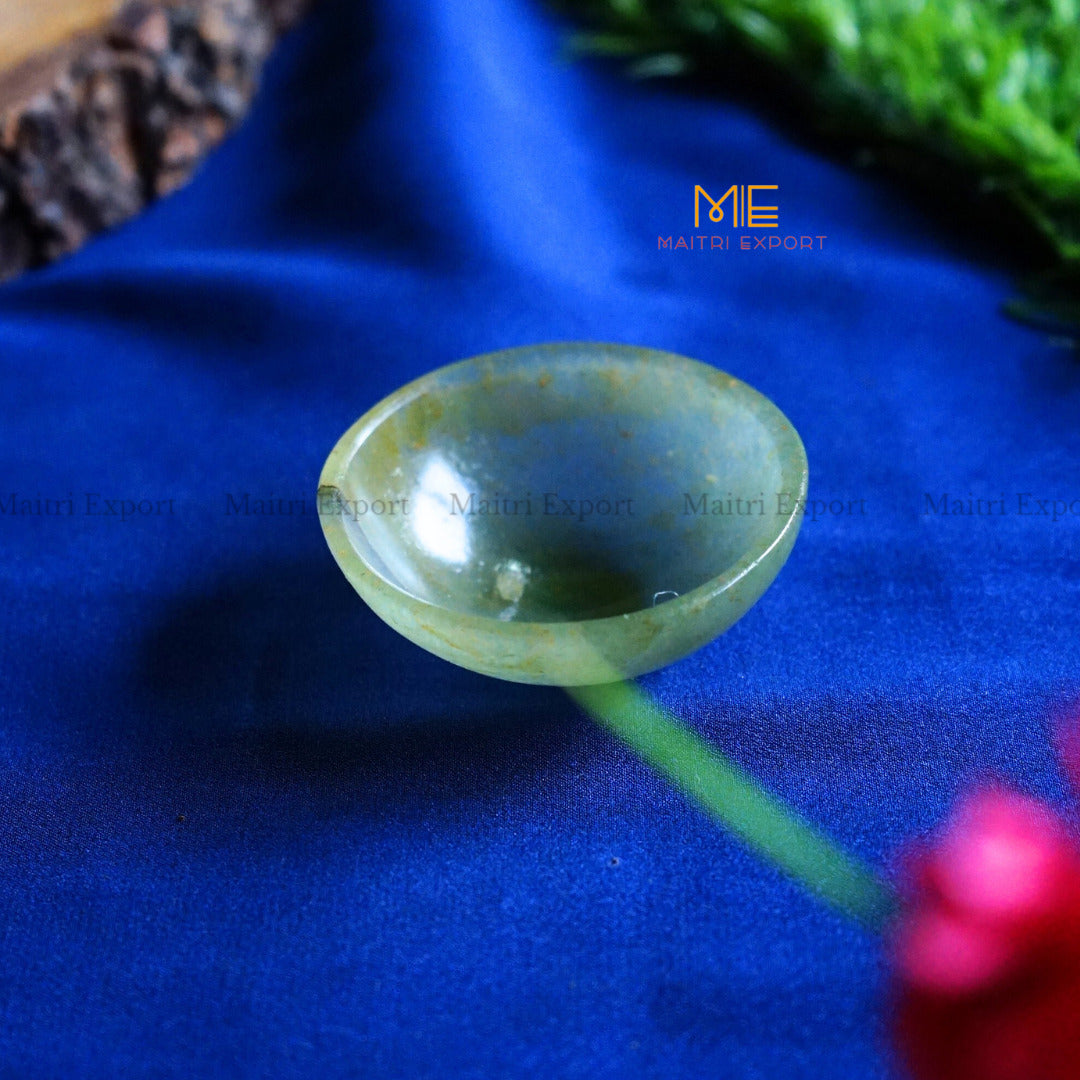 Natural Crystal Stone Handcrafted Bowl ( 2 inches )-Green aventurine-2 Inch-Maitri Export | Crystals Store