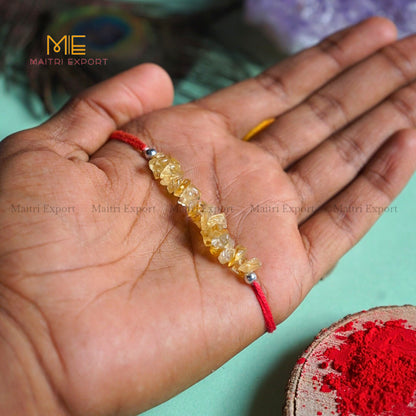 natural crystal stone chips rakhis-Citrine-Maitri Export | Crystals Store