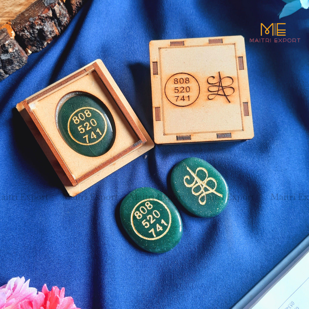 Money Magnet Zibu Symbol Coin-Green Jade-Maitri Export | Crystals Store