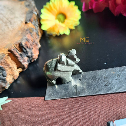 1 inch mini elephant crystal figurine-Pyrite-Maitri Export | Crystals Store