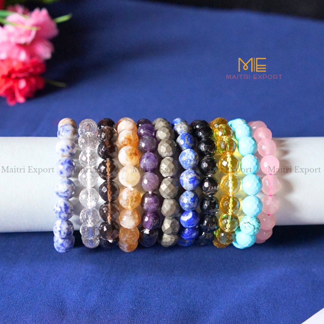 10mm crystal round beads Faceted Bracelet-Maitri Export | Crystals Store