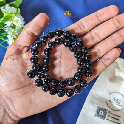10mm round loose crystal beads strand / string-Black Onyx-Maitri Export | Crystals Store