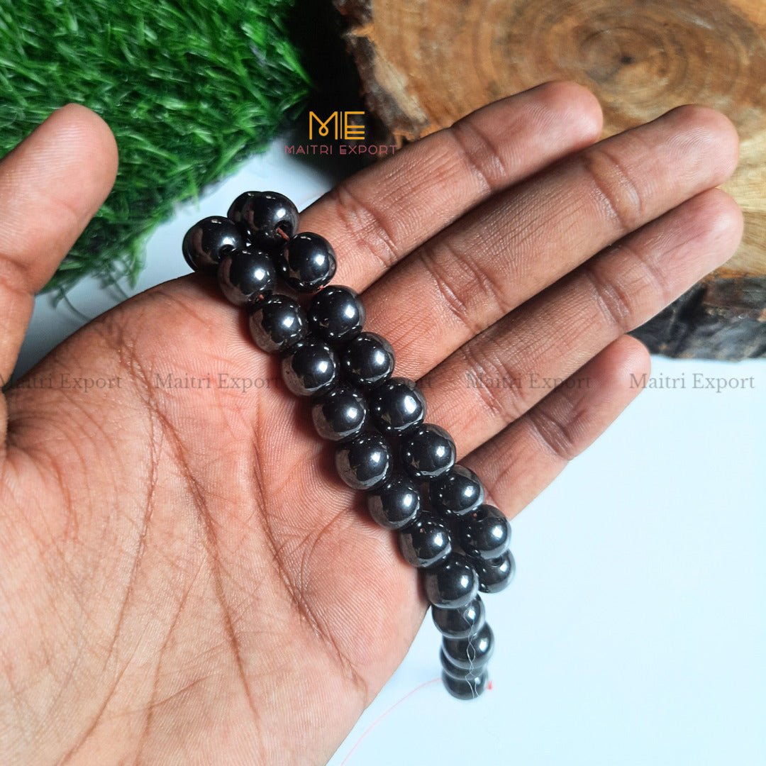 10mm round loose crystal beads strand / string-Hematite-Maitri Export | Crystals Store