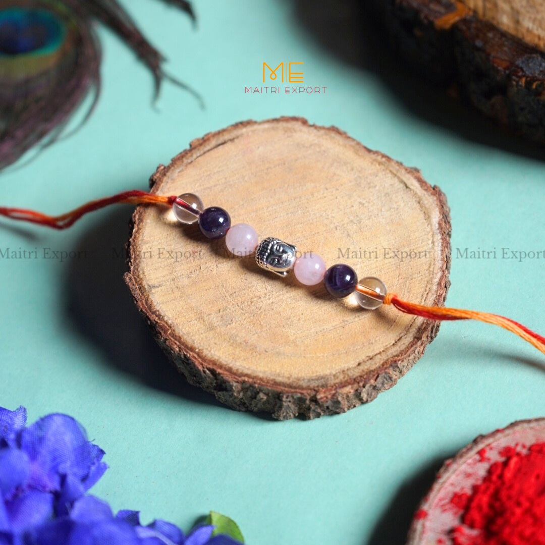 Natural crystal stone purposed rakhi-Maitri Export | Crystals Store