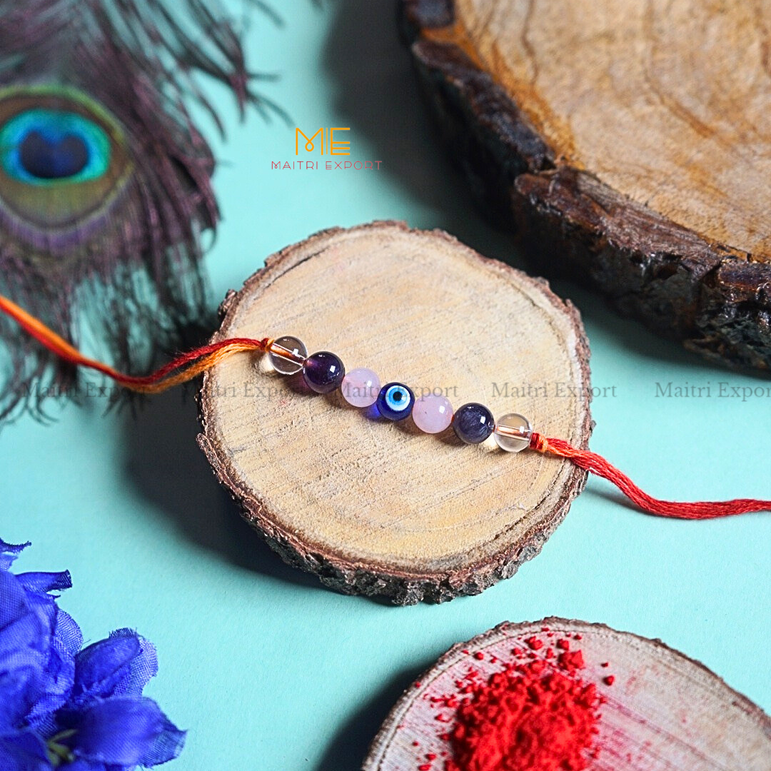 Natural crystal stone purposed rakhi-Maitri Export | Crystals Store