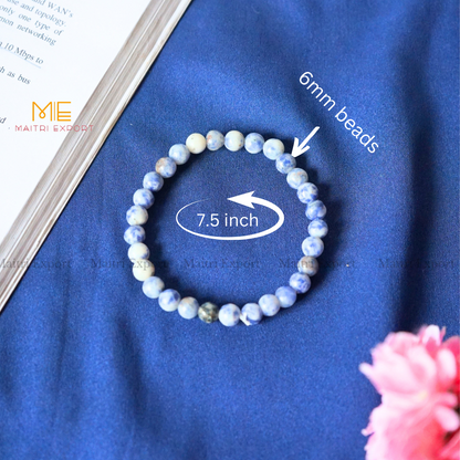 Sodalite Natural Crystal Healing Bracelet-Maitri Export | Crystals Store