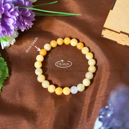 Yellow Aventurine 8mm Natural Crystal Healing Bracelet-Maitri Export | Crystals Store