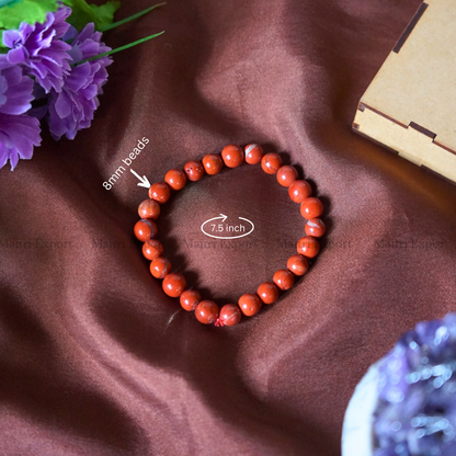 Red Jasper Natural Crystal Healing Bracelet-Maitri Export | Crystals Store