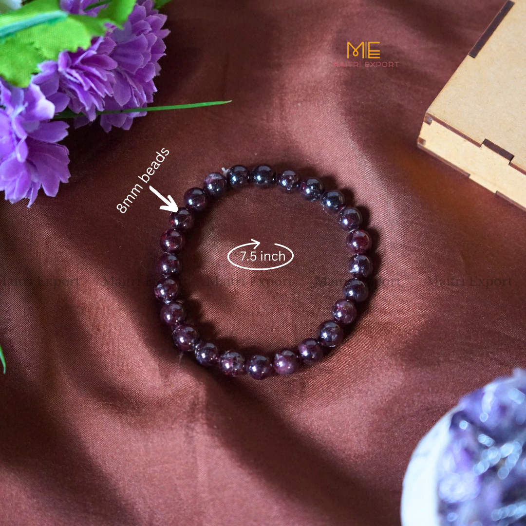 Garnet Natural Crystal Healing Bracelet-Maitri Export | Crystals Store