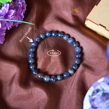 Iolite 8mm Natural Crystal Healing Bracelet-Maitri Export | Crystals Store