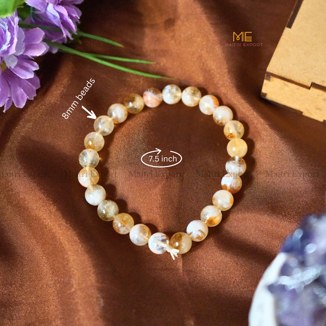 Natural Citrine Crystal Healing Bracelet-Maitri Export | Crystals Store