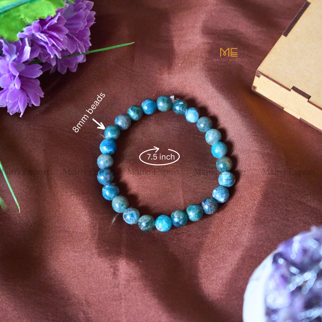 Apatite Natural Crystal Healing Bracelet-Maitri Export | Crystals Store