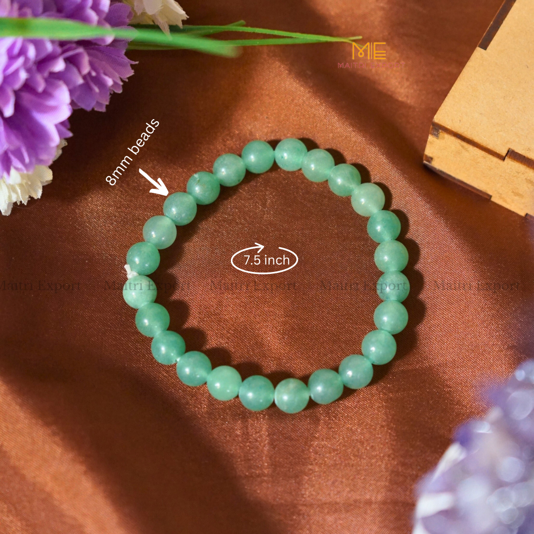 Green Aventurine Natural Crystal Healing Bracelet-Maitri Export | Crystals Store