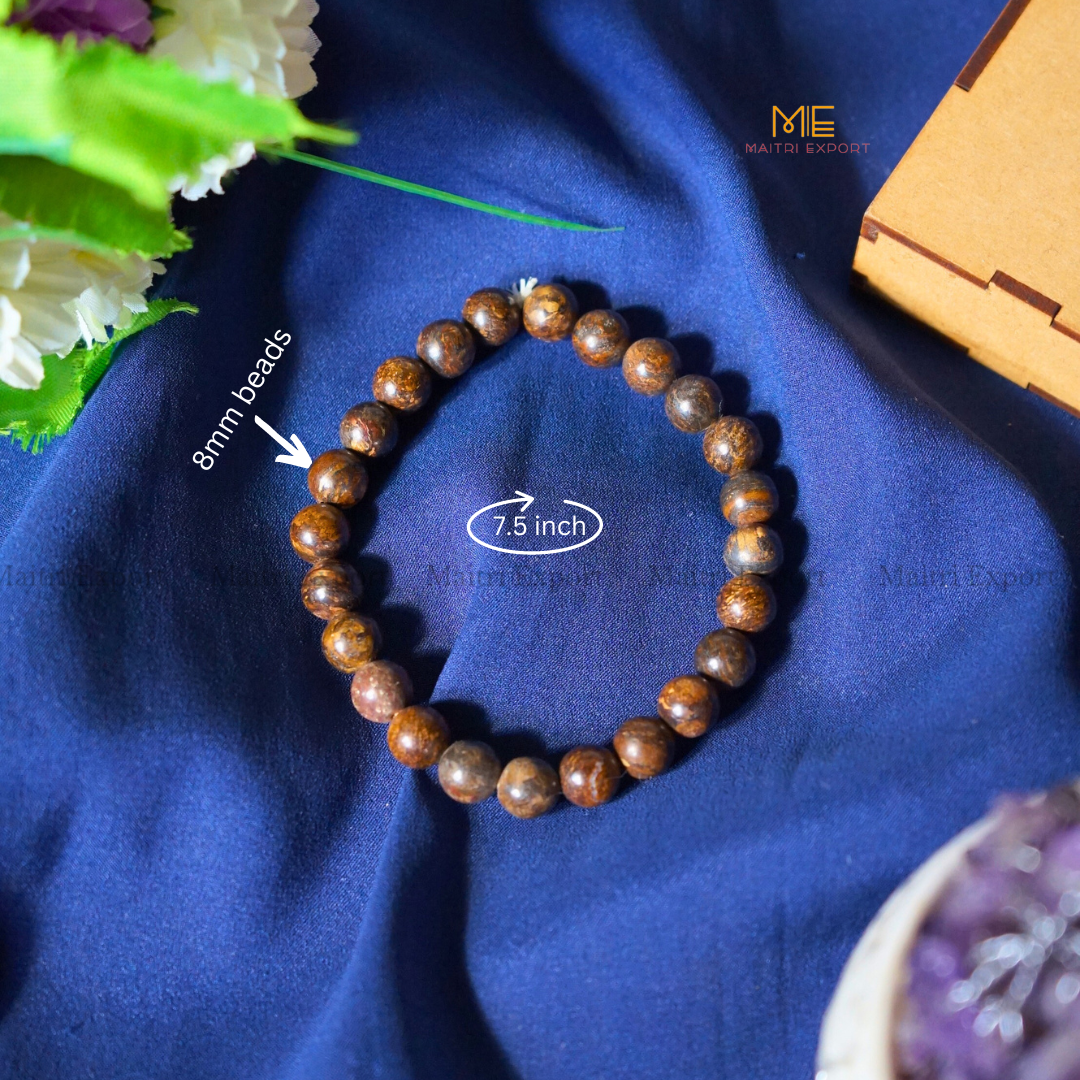 Bronzite 8mm Natural Crystal Healing Bracelet-Maitri Export | Crystals Store