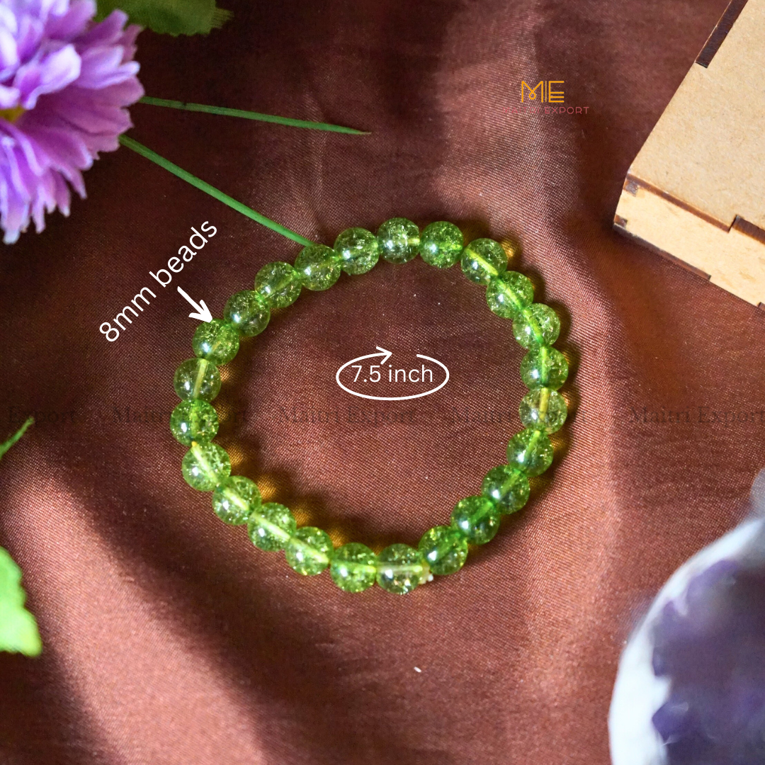 Peridot 8mm Crystal Healing Bracelet-Maitri Export | Crystals Store