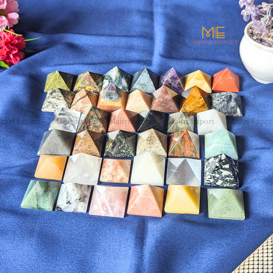 Natural different crystal stone pyramid ( Size: 1 inch )-Maitri Export | Crystals Store