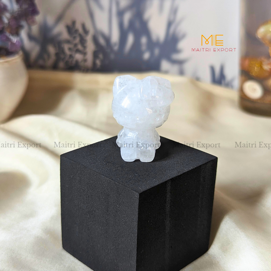 1.5 Inch Hello Kitty Natural Crystal Handcrafted Figurine / Carving-Maitri Export | Crystals Store