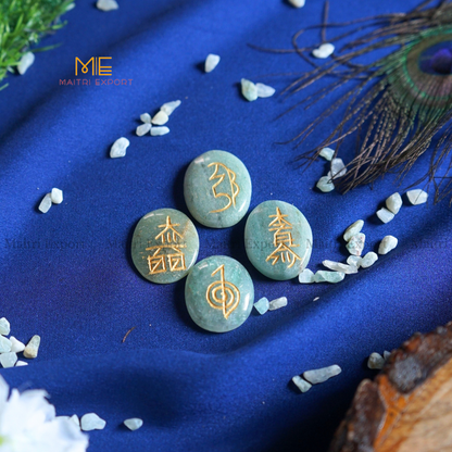 Natural crystal stone Reiki Symbol Usui Oval Set-Maitri Export | Crystals Store