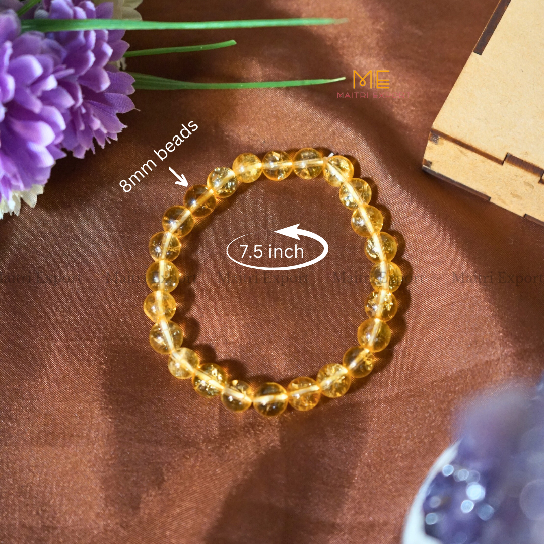 Citrine Natural Crystal Healing Bracelet-Maitri Export | Crystals Store