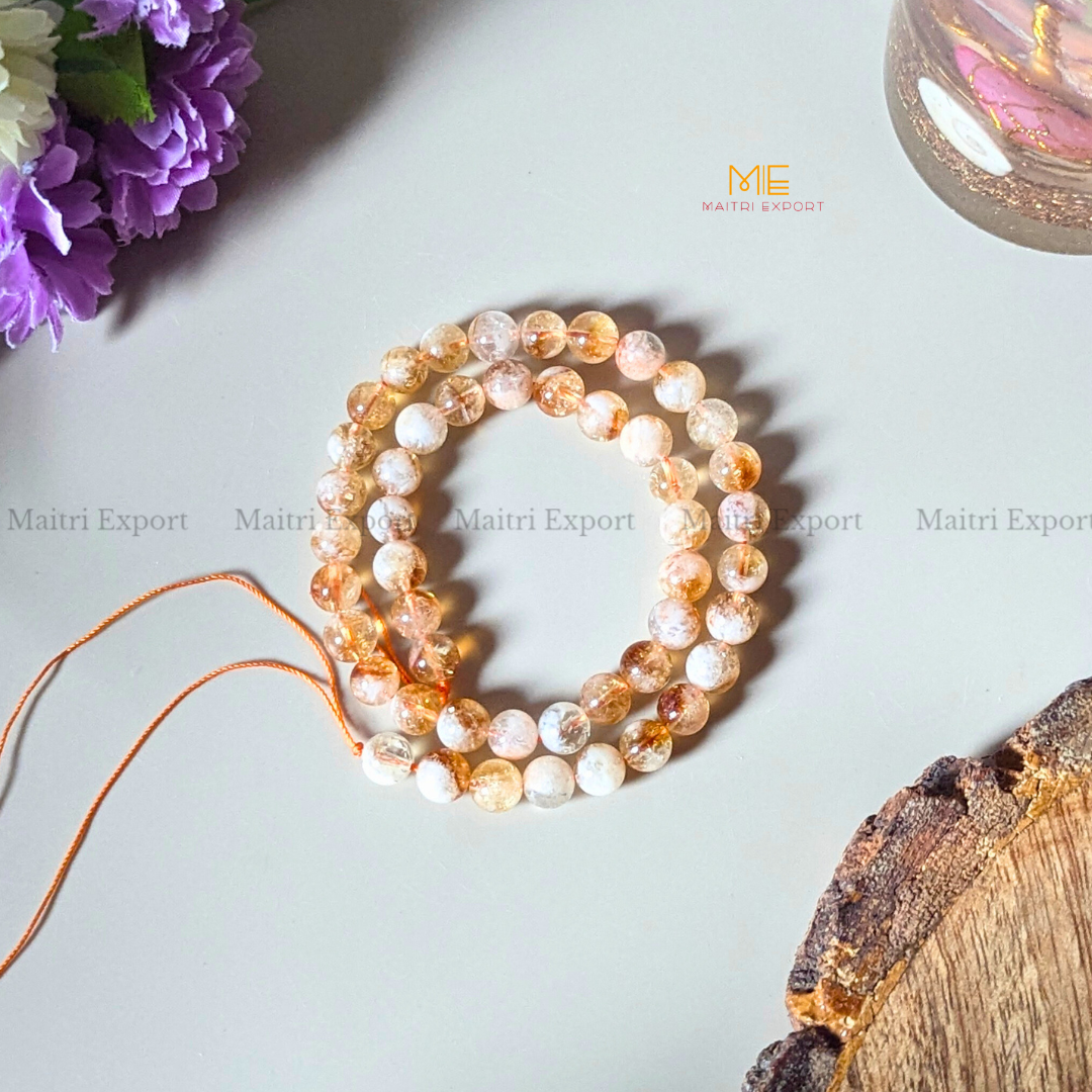 Citrine Natural Stone Strand/Loose Beads Line For Making Necklace/Jewelry/ bracelet-Maitri Export | Crystals Store