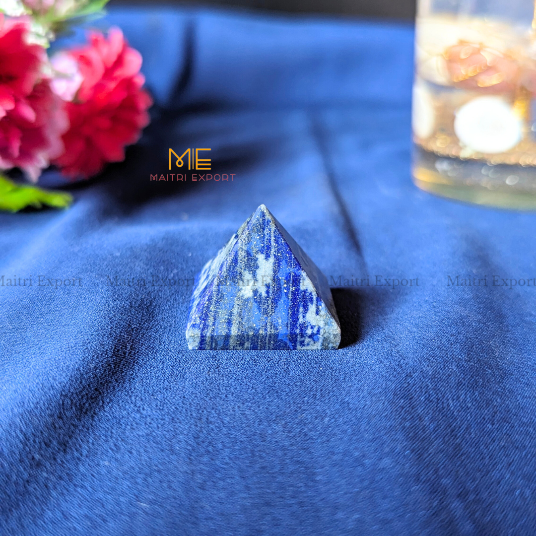 Natural different crystal stone pyramid ( Size: 1 inch )-Lapis Lazuli-Maitri Export | Crystals Store