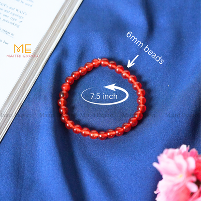 Red Onyx Natural Crystal Healing Bracelet-Maitri Export | Crystals Store