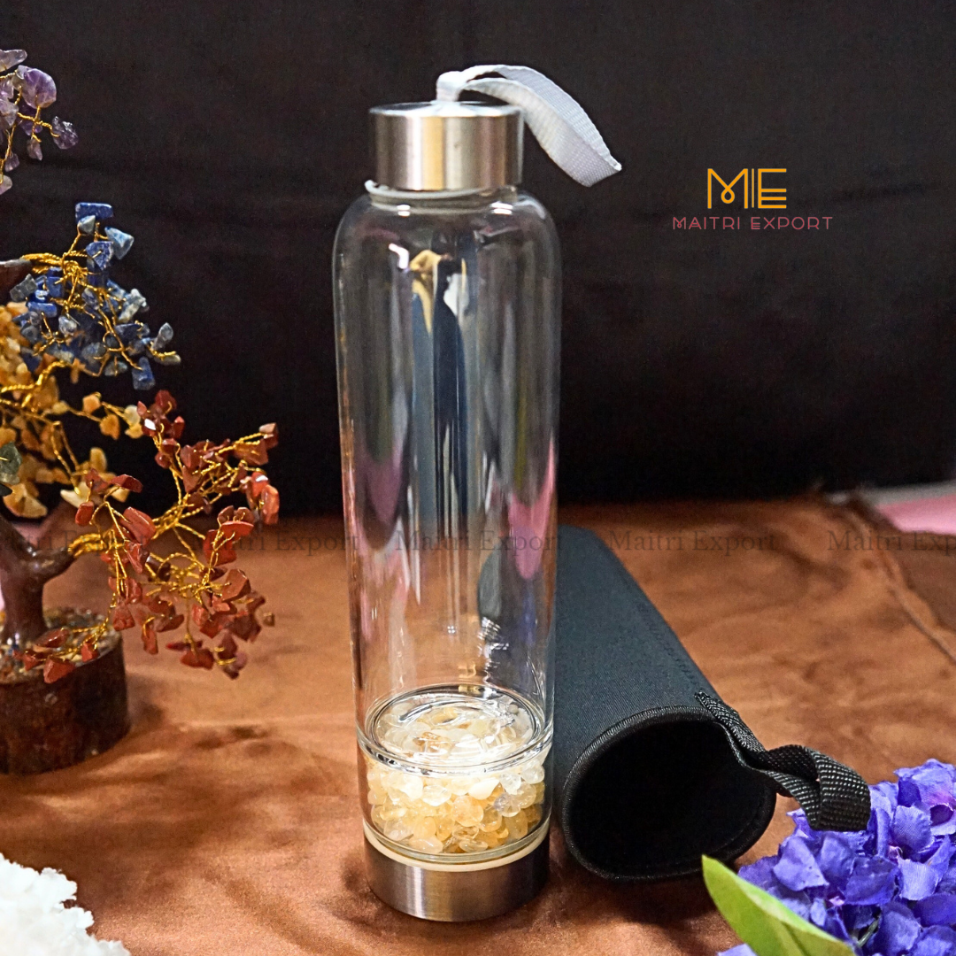 Crystal Elixir bottle with chips-Maitri Export | Crystals Store