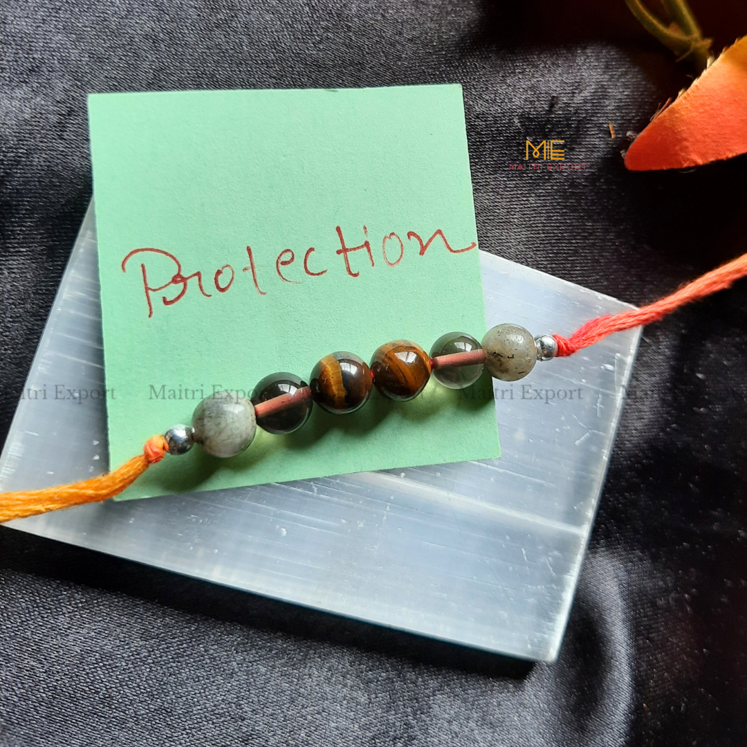 Natural crystal stone purposed rakhi-Protection-simple-Maitri Export | Crystals Store