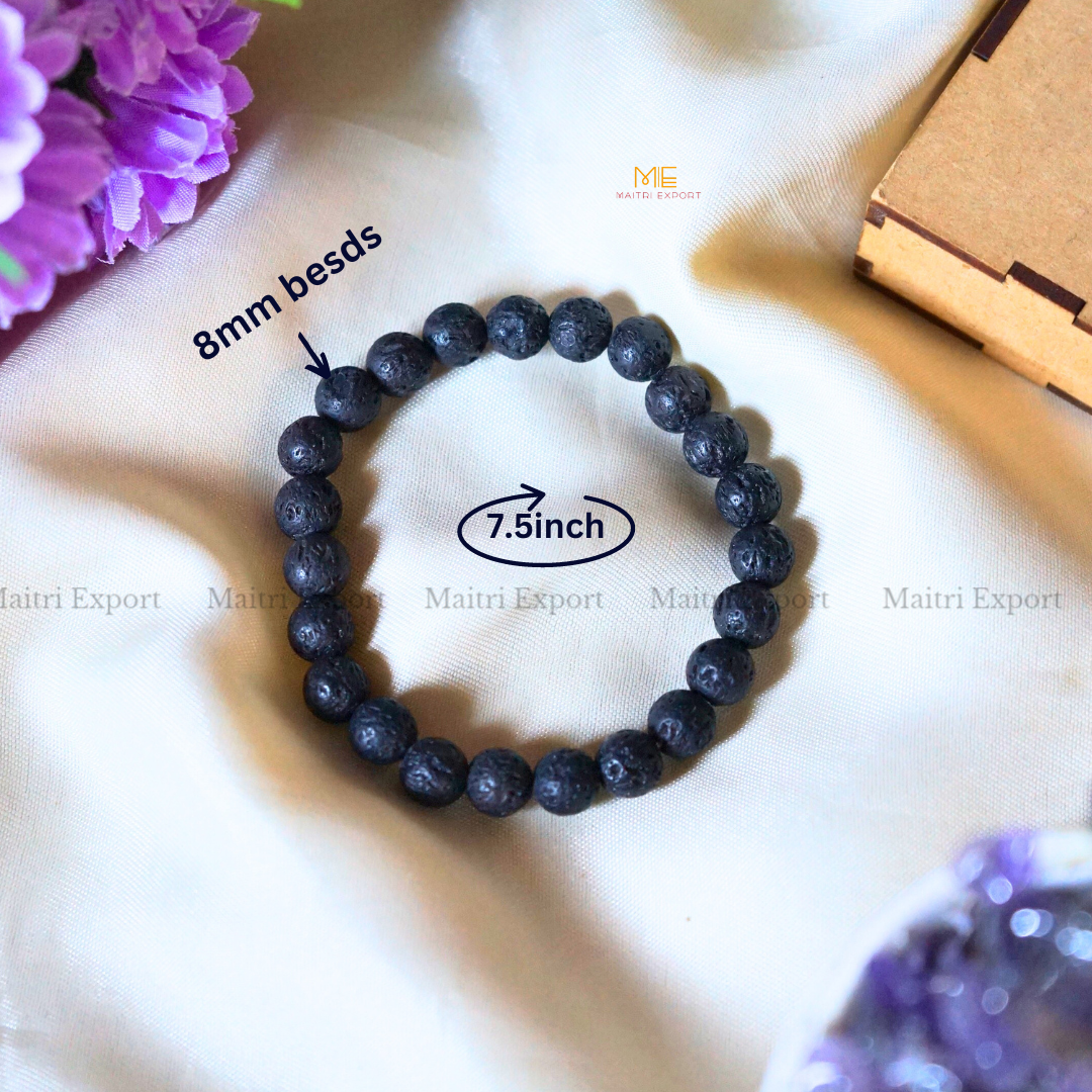 Lava Natural Crystal Healing Bracelet-Maitri Export | Crystals Store