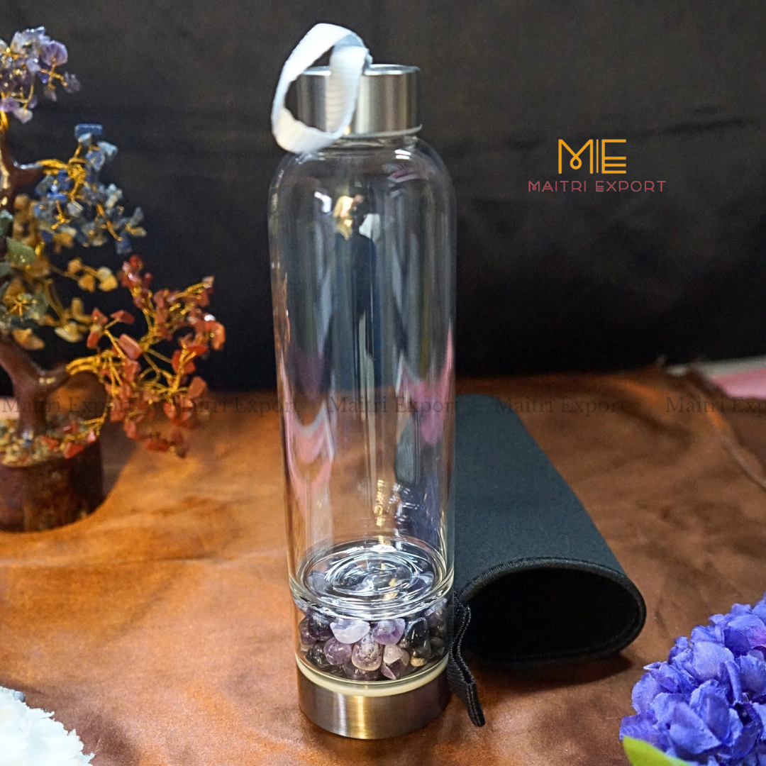 Crystal Elixir bottle with chips-Maitri Export | Crystals Store