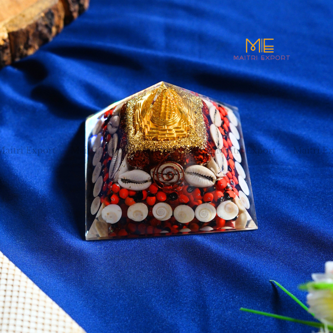 Lakshmi Wealth Orgone Pyramid-Maitri Export | Crystals Store