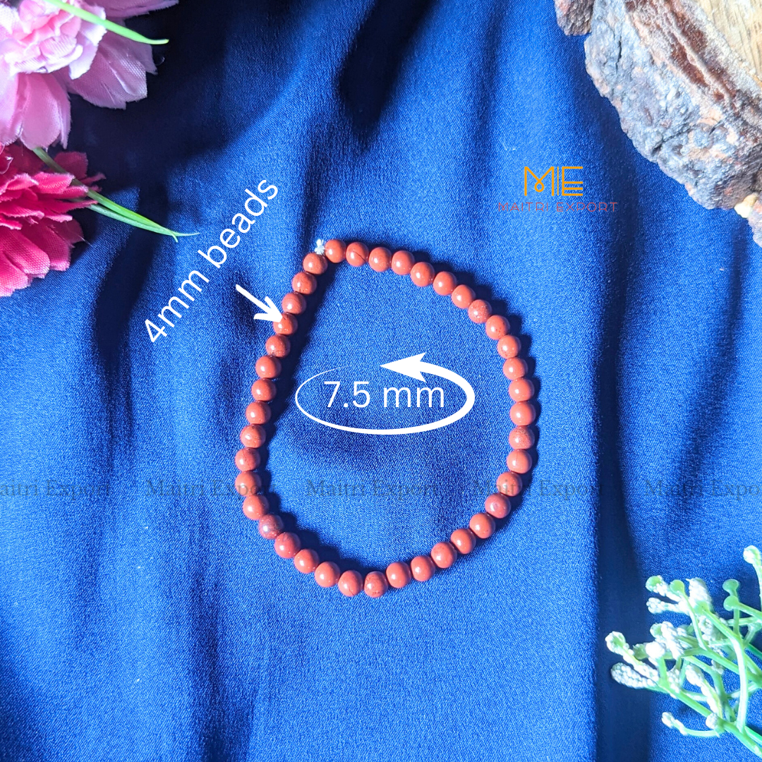 Red Jasper Natural Crystal Healing Bracelet-Maitri Export | Crystals Store