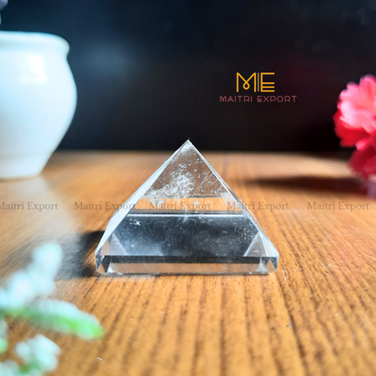 Natural Healing Crystal Pyramids ( Approx 2 inches )-Clear quartz-Maitri Export | Crystals Store