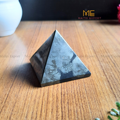 Natural Healing Crystal Pyramids ( Approx 2 inches )-Pyrite ( App 130-160 gms )-Maitri Export | Crystals Store