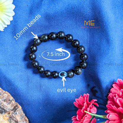 10mm Round beads Healing Crystals with Evil Eye Bracelet-Maitri Export | Crystals Store