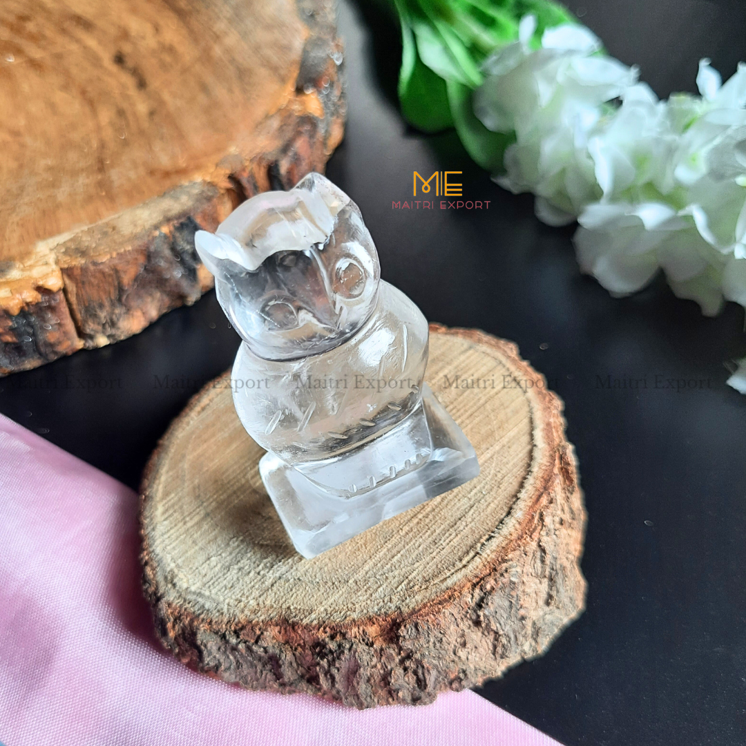 Natural Crystal Stones Owl Carving / Figurine-Maitri Export | Crystals Store