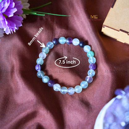 Multi Fluorite Natural Crystal Healing Bracelet-Maitri Export | Crystals Store