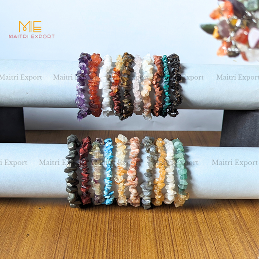 Crystal chips stretchable bracelet-Maitri Export | Crystals Store