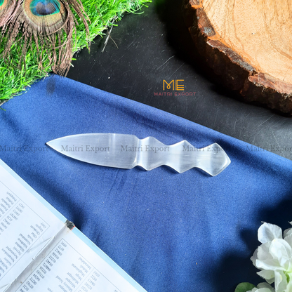 Natural crystal stone Selenite hand carved knife-Maitri Export | Crystals Store