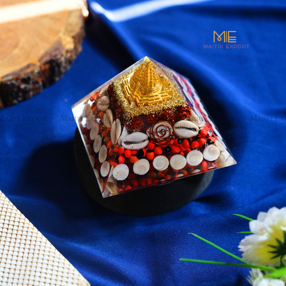 Lakshmi Wealth Orgone Pyramid-Maitri Export | Crystals Store