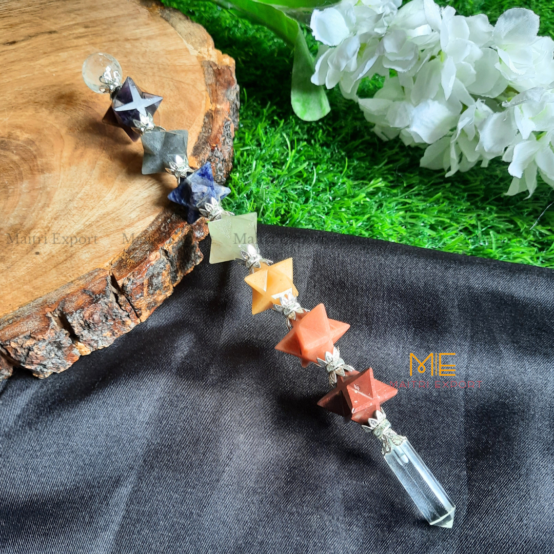 Natural 7 chakra stones stick Wand-Maitri Export | Crystals Store