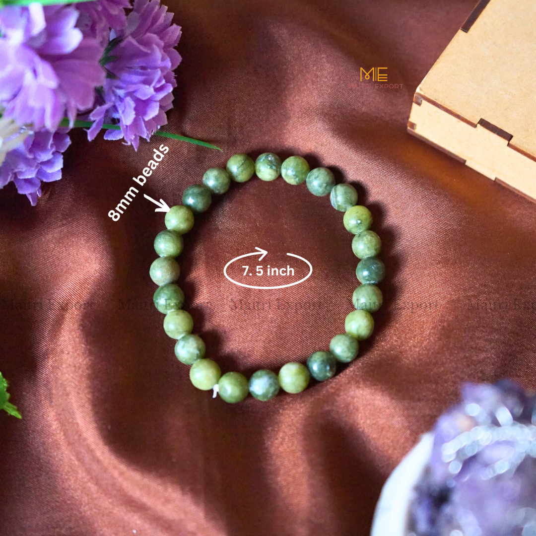 Chrysoprase 8mm Natural Crystal Healing Bracelet-Maitri Export | Crystals Store