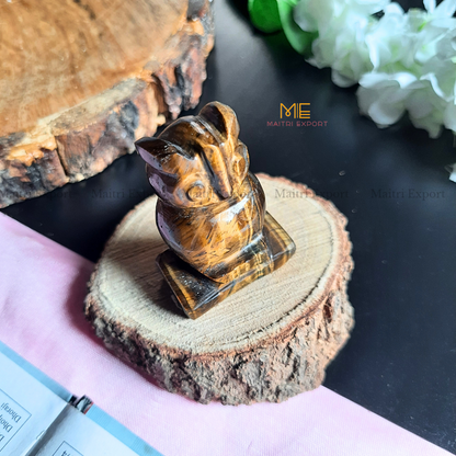 Natural Crystal Stones Owl Carving / Figurine-Maitri Export | Crystals Store