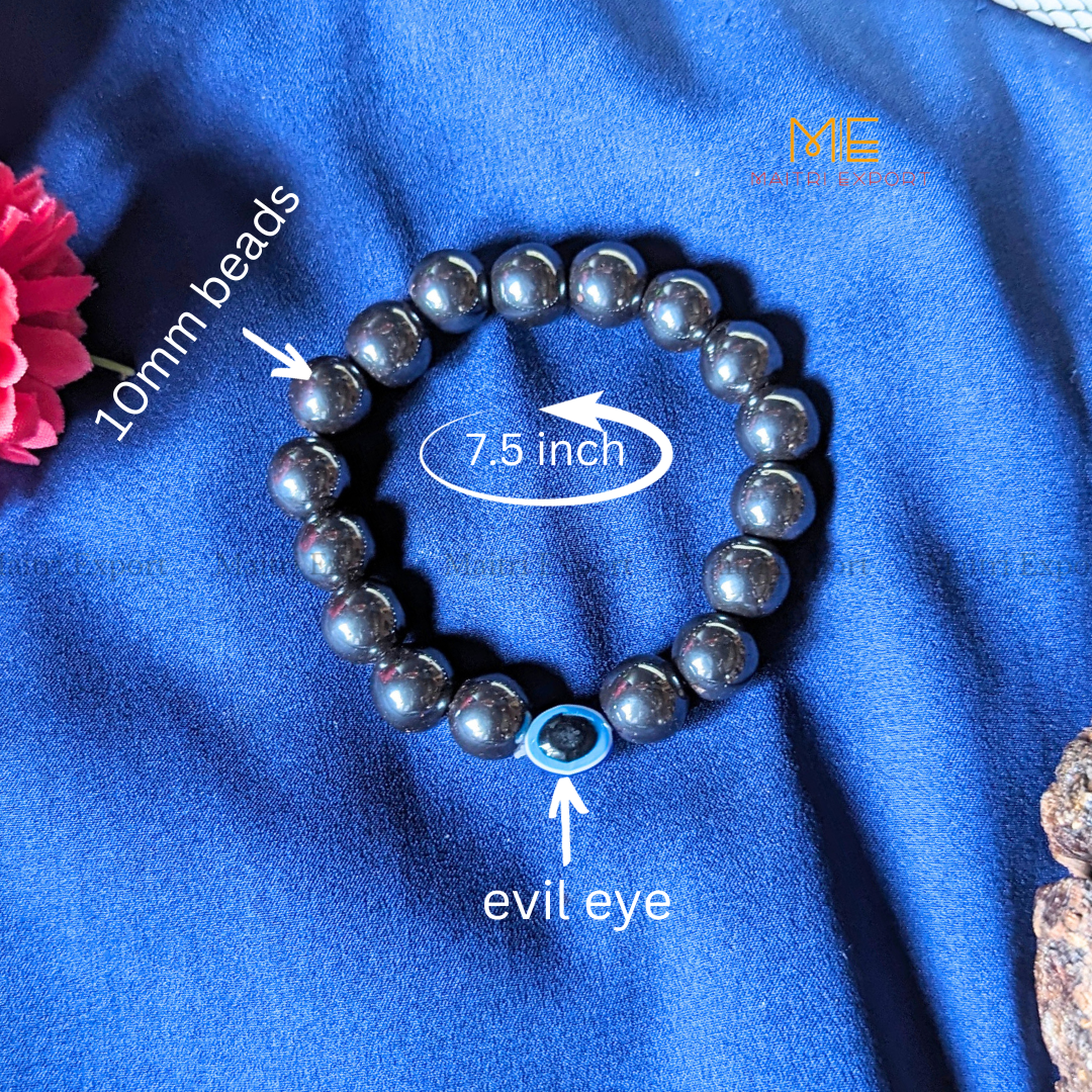10mm Round beads Healing Crystals with Evil Eye Bracelet-Maitri Export | Crystals Store