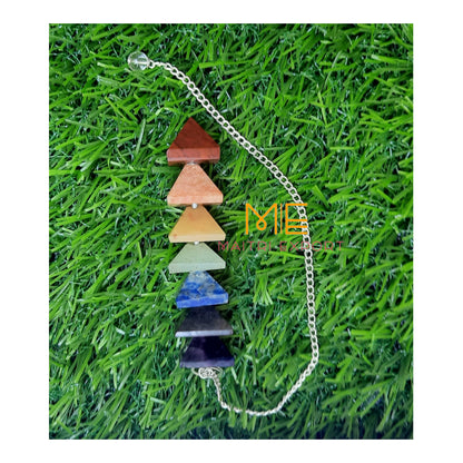 Seven Chakra Pyramid shaped Pendulum-Maitri Export | Crystals Store