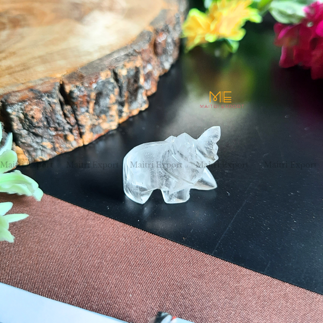 1 inch mini elephant crystal figurine-Maitri Export | Crystals Store