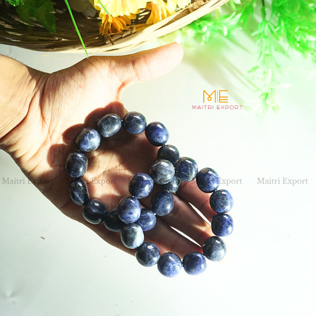 Tumbled crystal beads bracelets-Sodalite-Maitri Export | Crystals Store