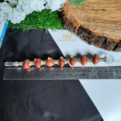 Natural stone tumble shaped stick wands-Red Jasper-Maitri Export | Crystals Store