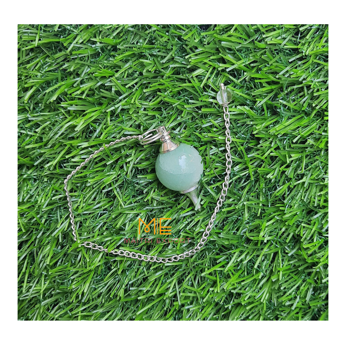 Natural Different Ball Shaped Crystal Stone Pendulum-Green aventurine-Maitri Export | Crystals Store